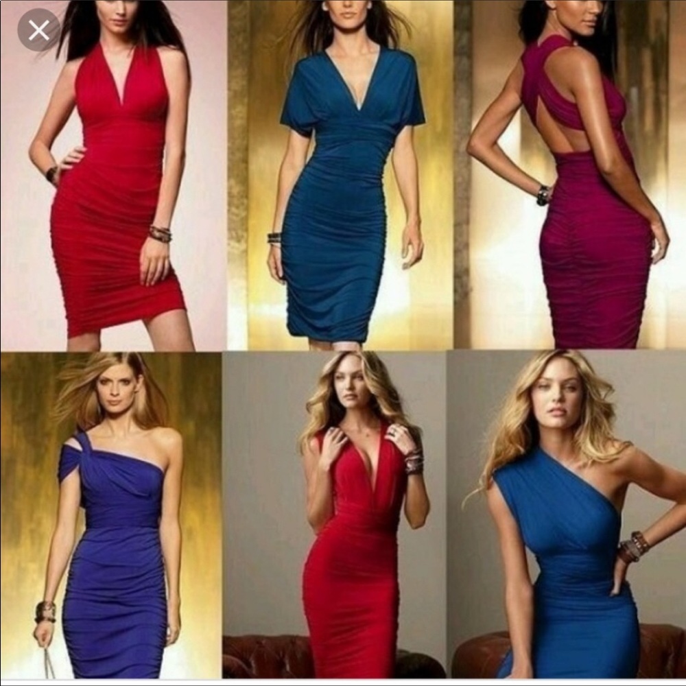 VS Moda Multi-Wear royal blue dress, M, New!